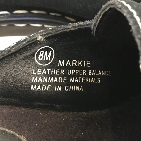 NICOLE Platform Mule Clogs Leather Black Slip On Heeled Clogs Markie Size 8 - Picture 11 of 16